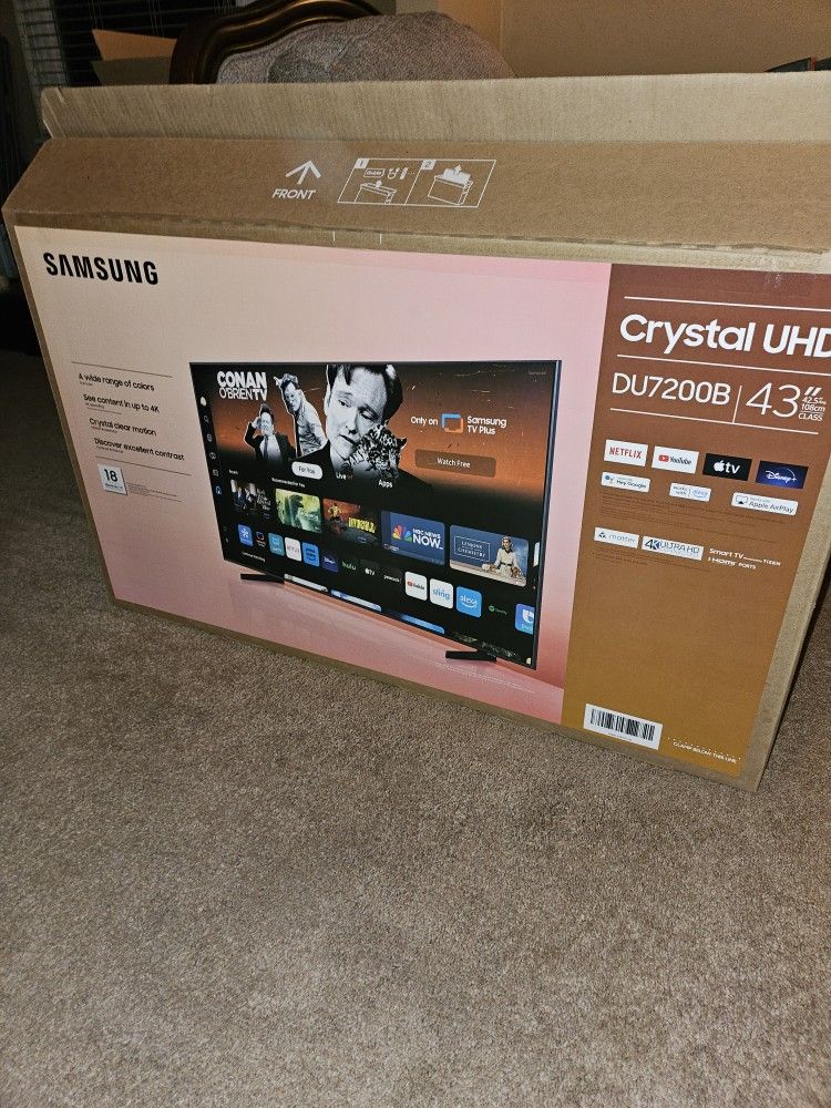 43" Samsung Crystal UHD tv DU7200B