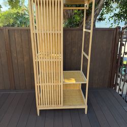 Ikea bamboo shelves wardrobe