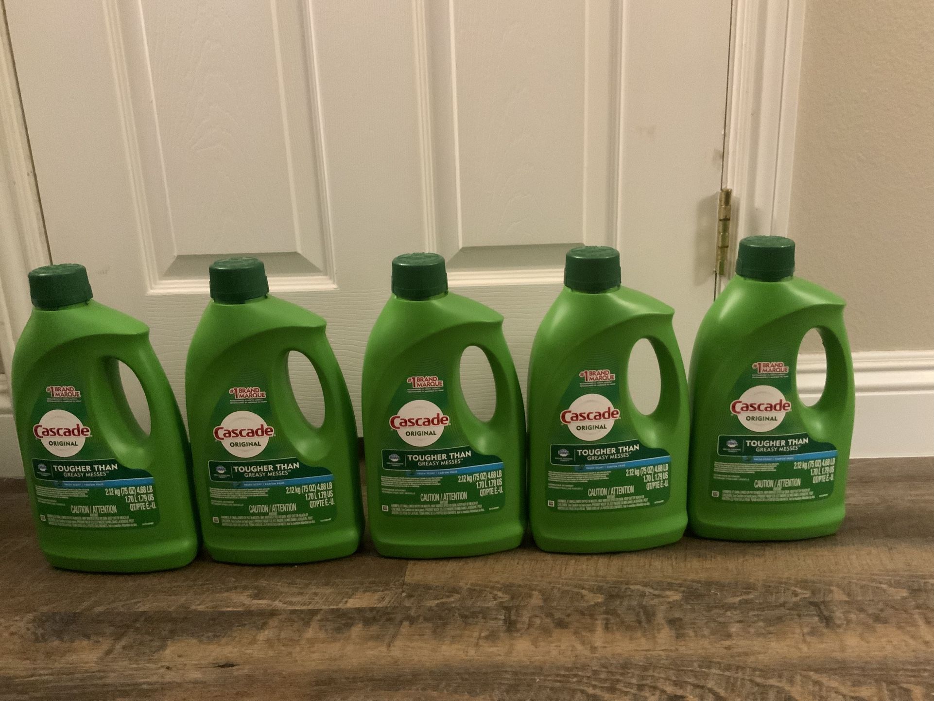 Cascade Dishwasher Detergent 5 New Unopened Bottles 75 Oz Each 