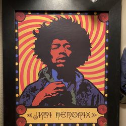 Jimi Hendrix Authentic Art & Framed
