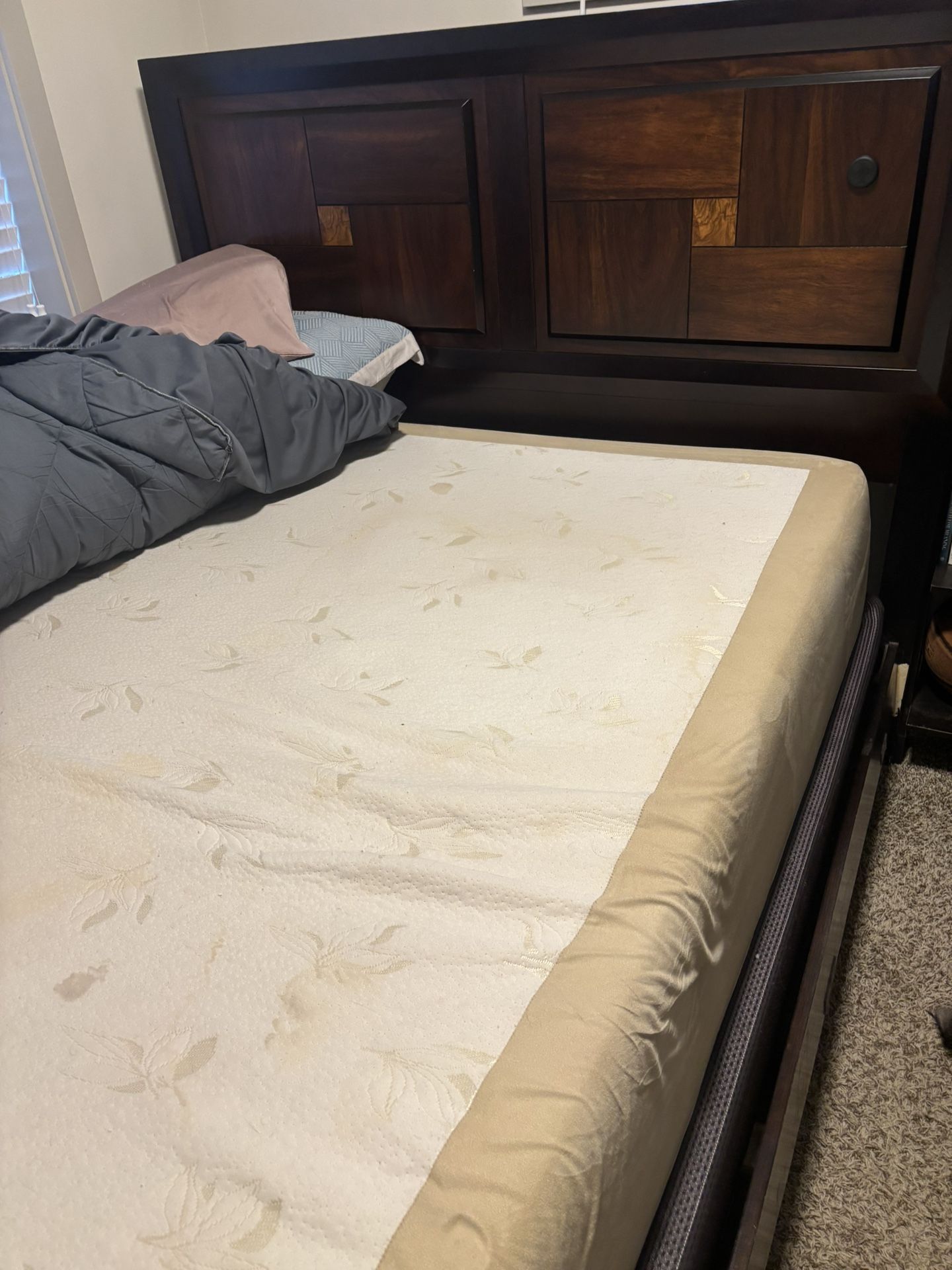 Free Queen Sized Mattress, Box Spring, And Bed Frame