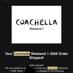 4x VIP Coachella Weekend 1 tickets