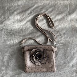 Vintage 3D Rose Crossbody Bag