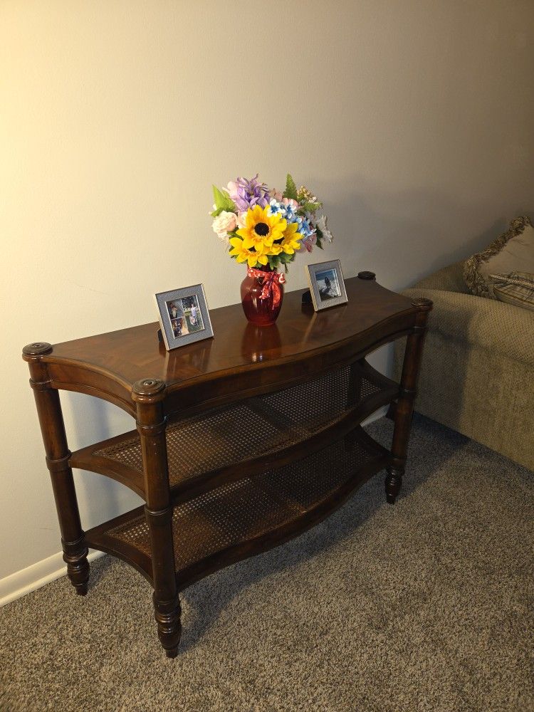 3 Tier Wood Console Table