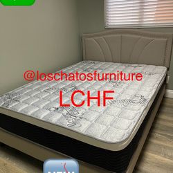Queen size bed frame and mattress