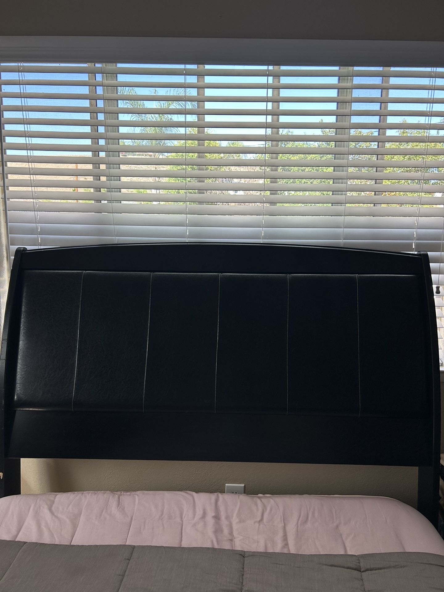 Faux Leather Upholstered Headboard
