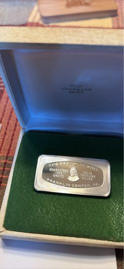 Franklin Mint 1972 Christmas Silver Ingot