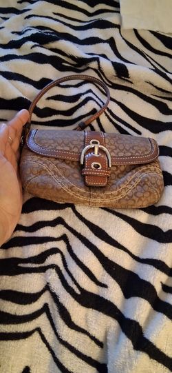 Brown Vintage mini Wristlet