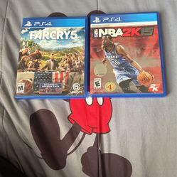 PS4 Game Barley Used Far Cry 5 & NBA 2k 15