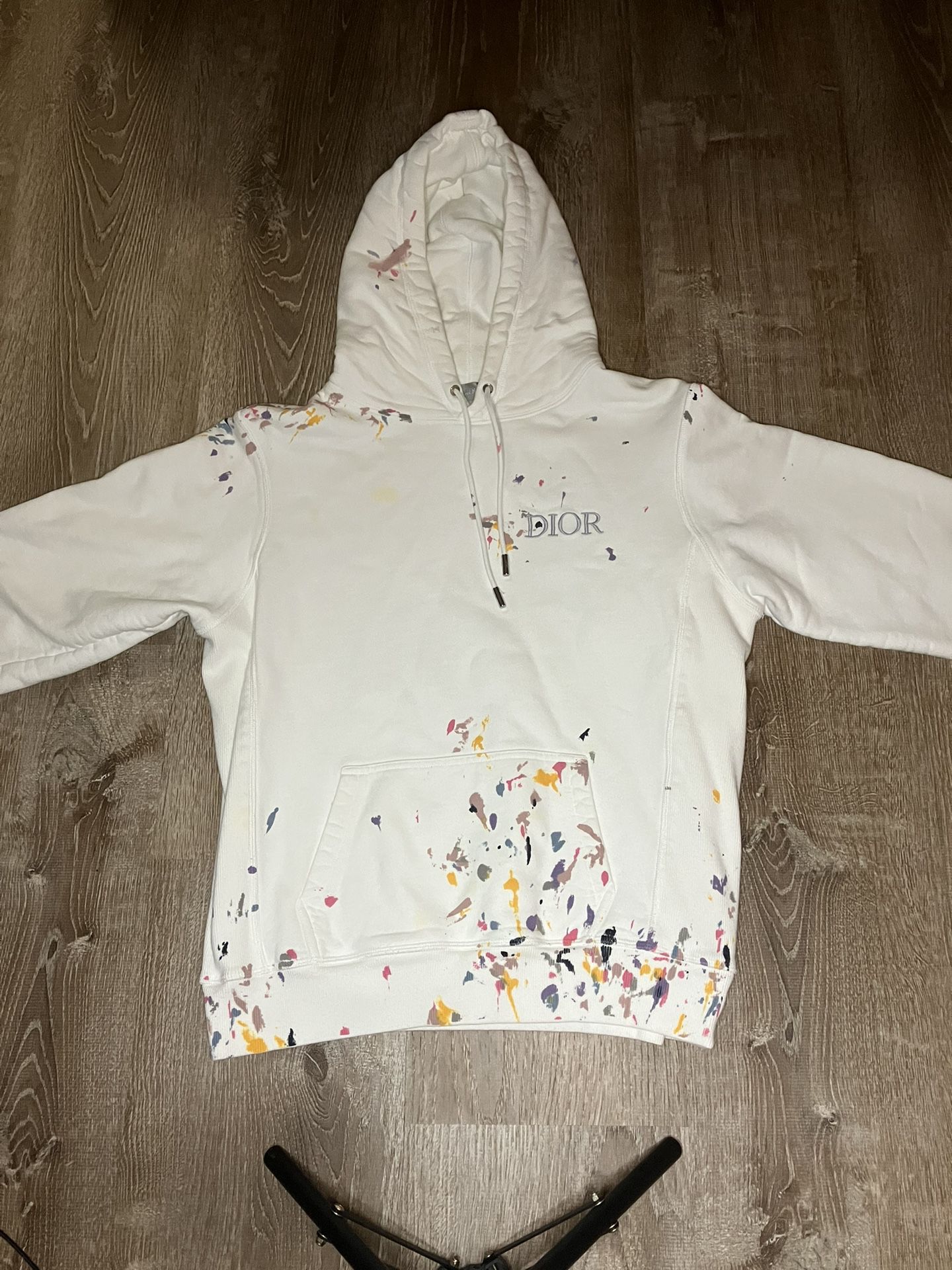 Dior Paint Splatter Hoodie- Size Small