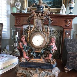 Replica Of Italian Vintage Brevettato Clock With Cherubs 