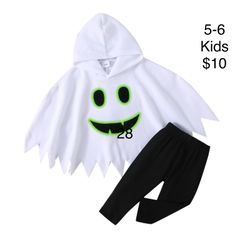 Kids Ghost Halloween Costume / Disfraz de Fantasma Niños 5/6 small Chico