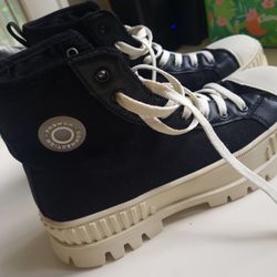 French Connection Danika High Top Lace-Up Platform Sneakers For Women 9Us