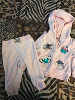Beautiful juicy couture baby girl sweats set size 3-6 m