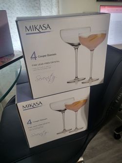 Set of 6 Mikasa Coupe Wine Glasses