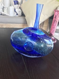 Blue crystal decor