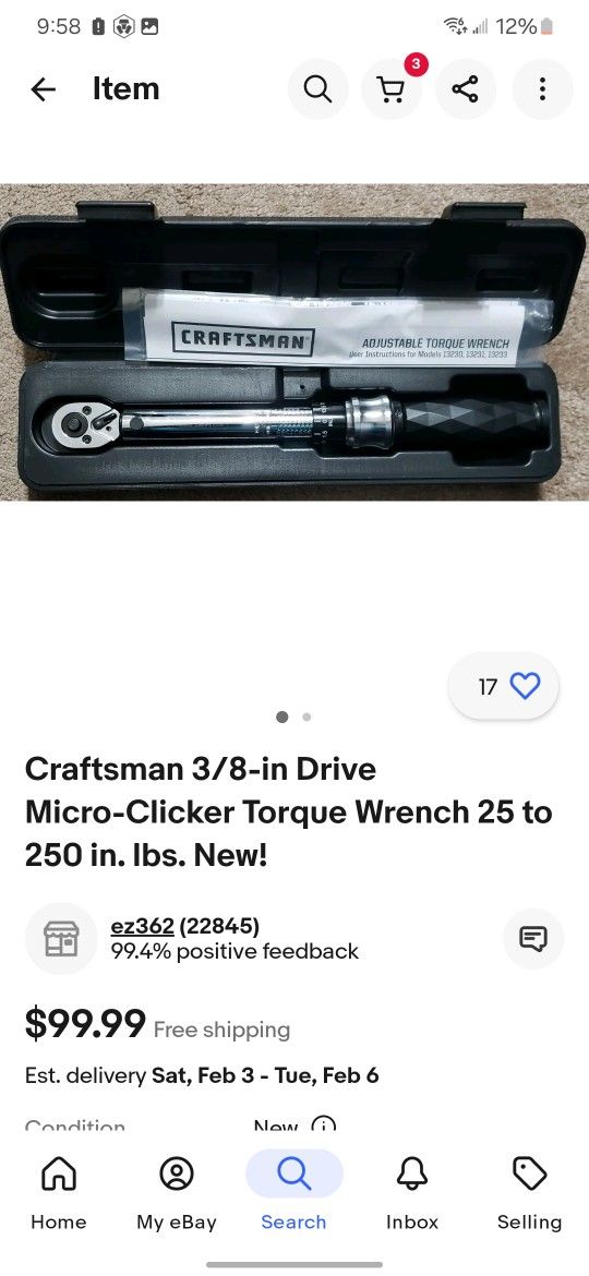 Craftsman Torque Wrench