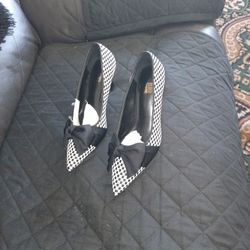 Black And White Checkered Heels