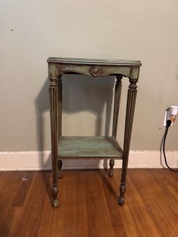 Green Antique Side Table