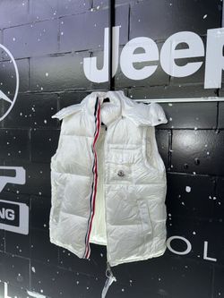 White Moncler Puffer Down Vest