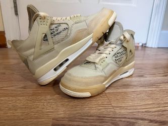 Nike Air Jordan 4 Retro Off-White Sail SIZE 6Y
