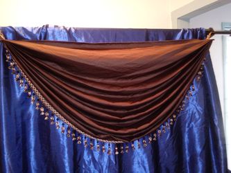 Brown curtains