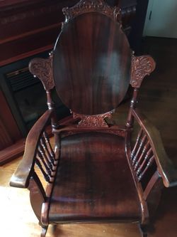 Guaranteed antique rocking chair numbered 200