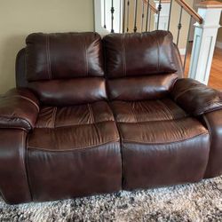 Leather Sofa & Love Seat (Power Recliner)