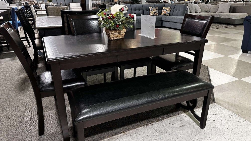OM• $38 Initial • Brand New// Ebony 6 Piece Dining Set