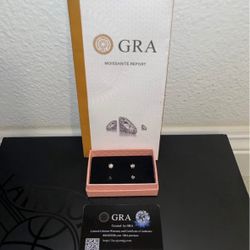 VVS1 0.5Ct Moissanite Stud Earrings 