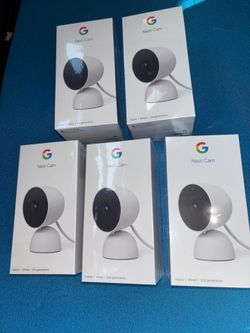 5X google nest second generation indoor camera bundle
