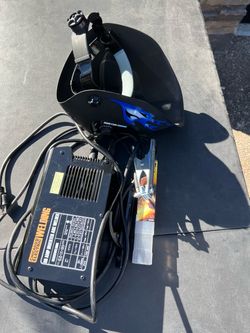 Chicago Electric 80 Amp Inverter Stick Welder & Auto-Darkening Helmet Bundle
