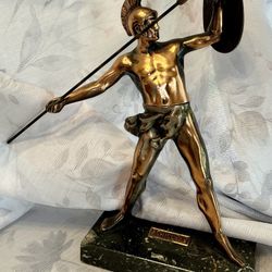 Brass And Marble Statue