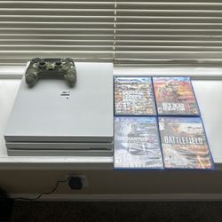 PS 4 PRO (Games, Controller, & Cables)