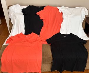 6 Brand New Women’s All American comfort tunic shirts. Cotton. Large. Long.