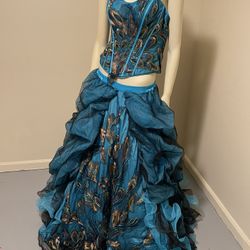Peacock Quinceañera Dress/ Sweet 16