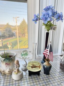 Precious Moments Figurine and Assorted Decor