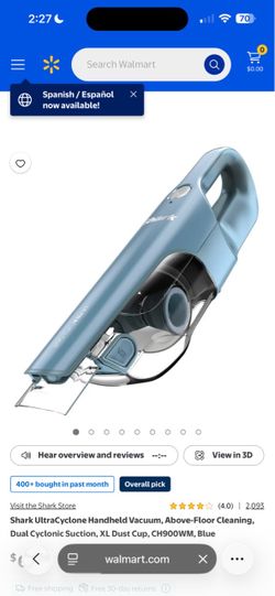 Shark UltraCyclone Handheld Vacuum CH900WM Blue