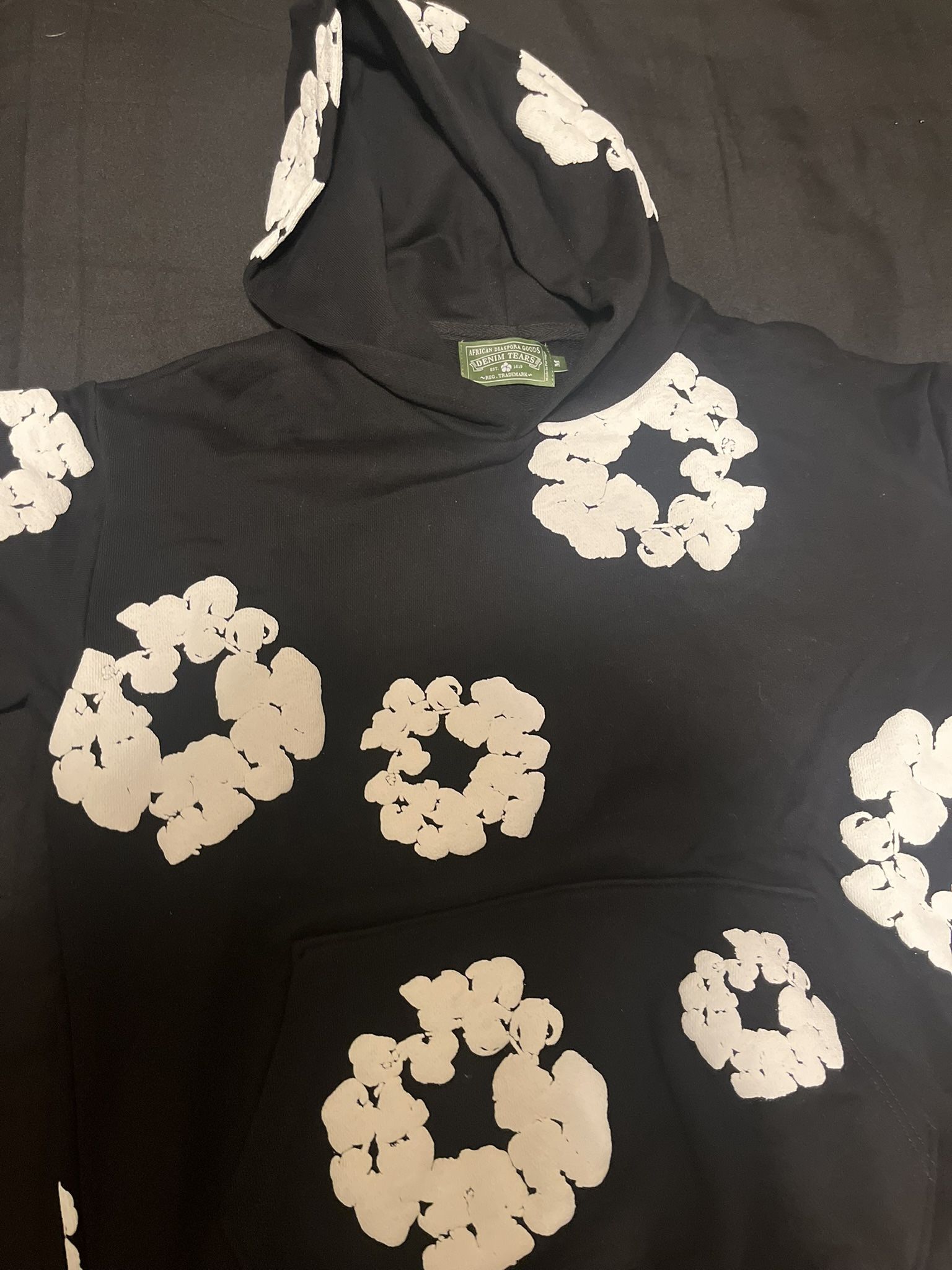 Black Denim Tears Cotton Wreath Hoodie | Medium