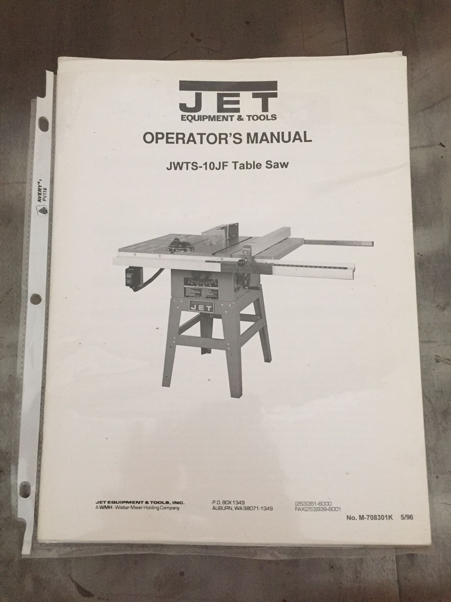 Used Jet Contractor Saw JWTS10, 43 OFF