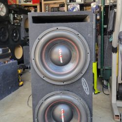 12inch Subs 1200 Watts Each With Ground Shaker Box 