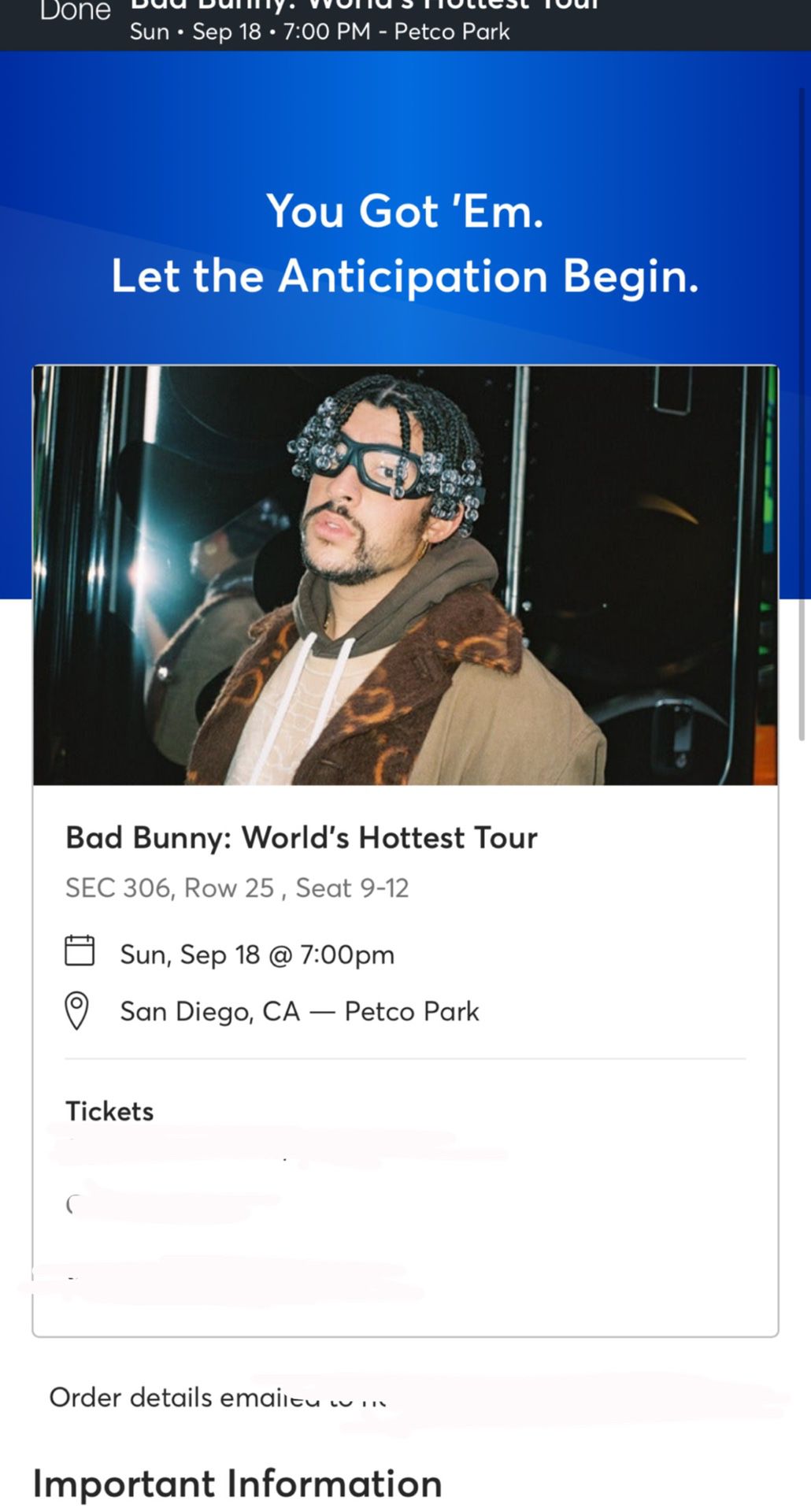 Bad Bunny Tickets for Sale in Los Angeles, CA - OfferUp