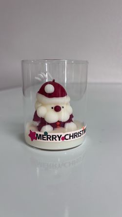 Christmas Santa Candle in Glass Jar 🧑🎄