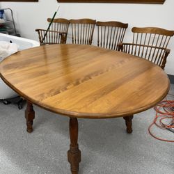 Solid Wood Table And 4 Chairs 