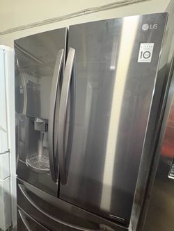 LG French Door Refrigerator Black Stainless