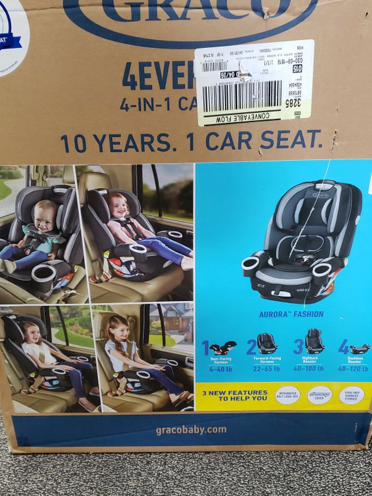 New Graco 4 Ever DLX 4 -in 1 Convertible Car Seat Infant To Toddler