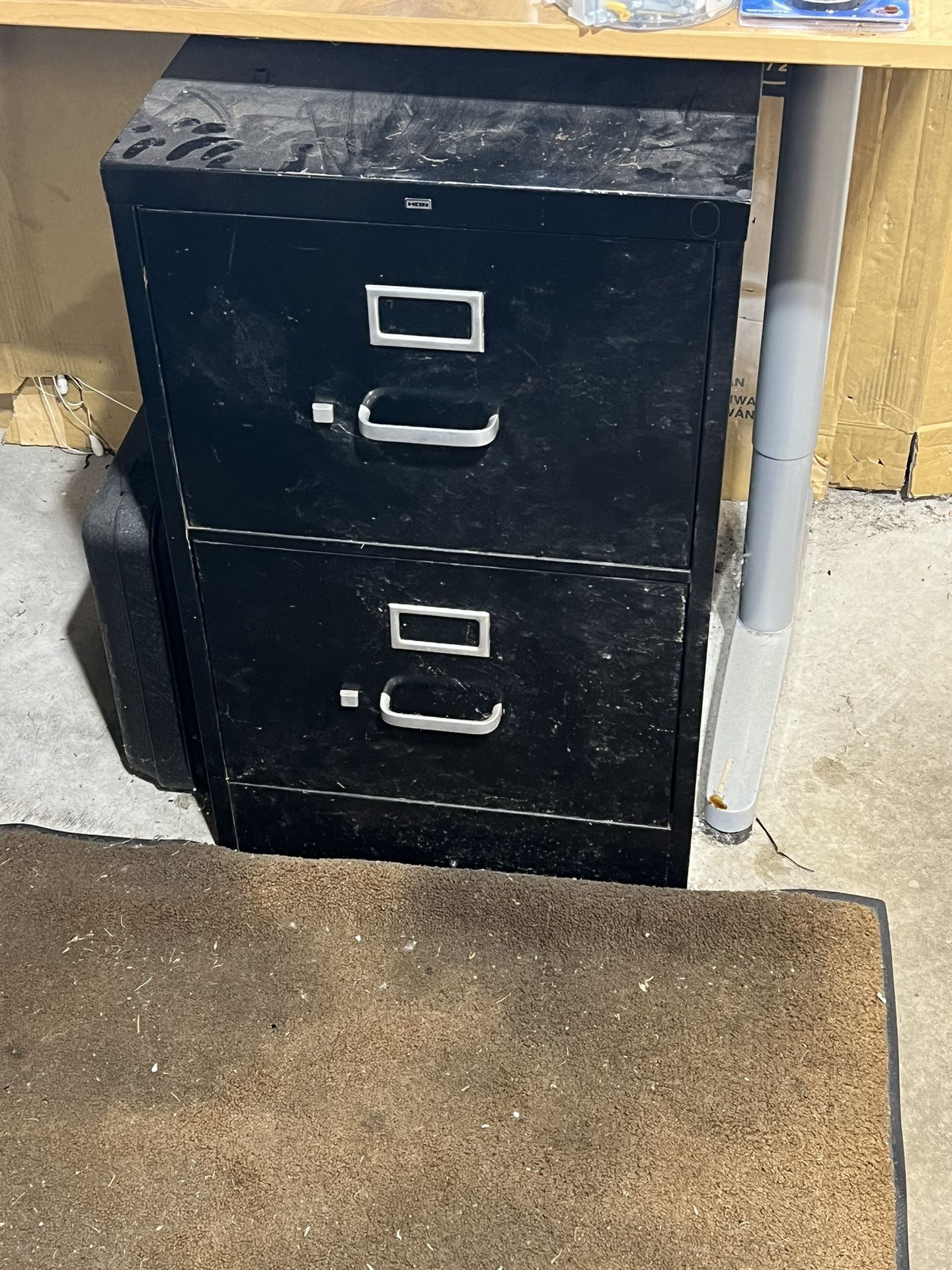 HON - Black 2-drawer Filing Cabinet