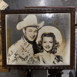 Signed Roy Rogers Picture Framed 