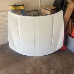 White hood for a 2017 Dodge charger