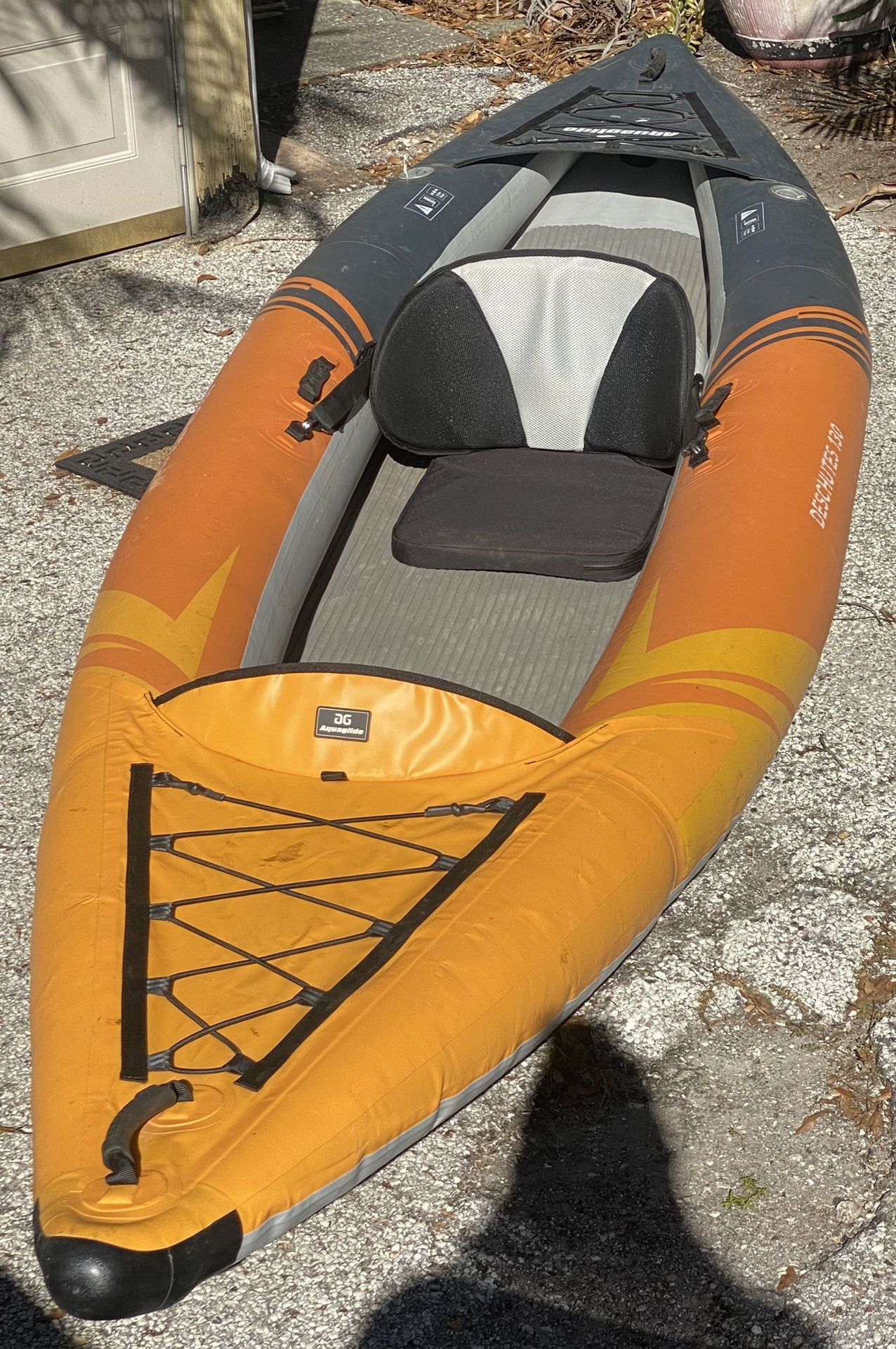 Aquaglide Deschutes Inflatable Kayak with Paddle & Life Vest